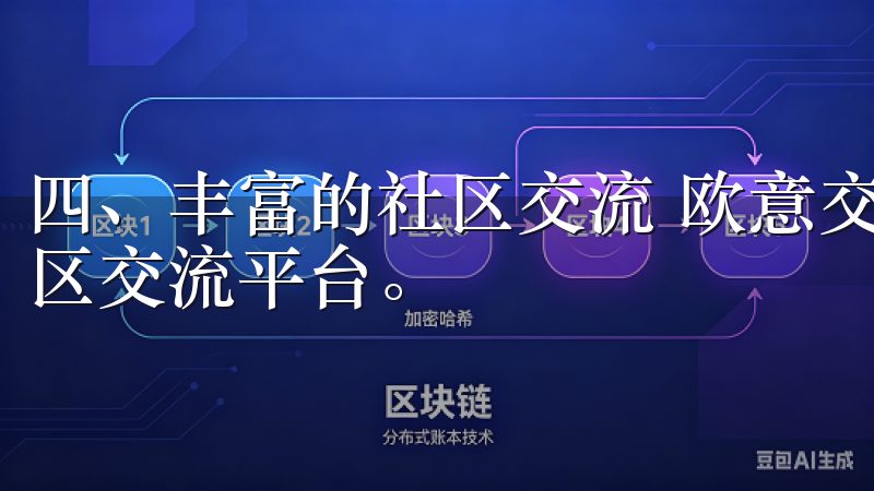 四、丰富的社区交流 欧意交易所APP还提供了一个丰富的社区交流平台。