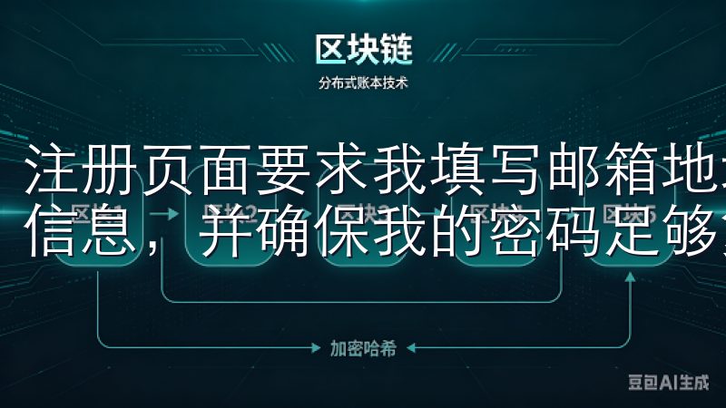 注册页面要求我填写邮箱地址和设置密码，我认真地填写了这些信息，并确保我的密码足够复杂以保证账户安全。