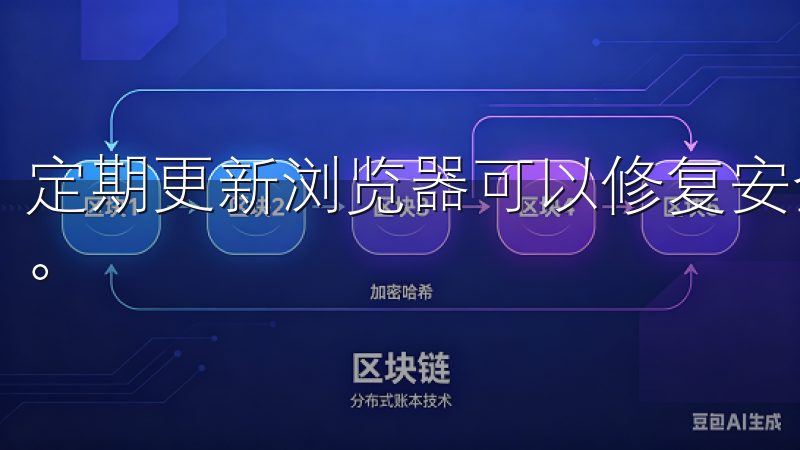 定期更新浏览器可以修复安全漏洞，提升网页加载速度和稳定性。