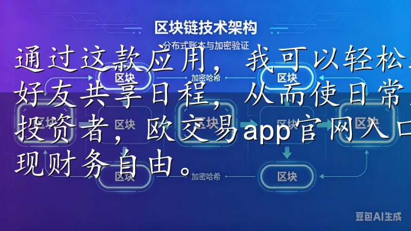 通过这款应用,我可以轻松地制定计划、设定提醒,甚至可以与好友共享日程,从而使日常生活更为顺畅无论您是新手还是资深投资者,欧交易app官网入口下载都能满足您的需求,助您实现财务自由。