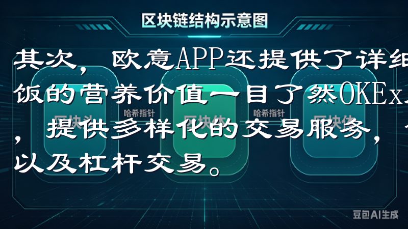 其次,欧意APP还提供了详细的营养成分分析,让我们对每顿饭的营养价值一目了然OKEx是全球领先的加密货币交易平台,提供多样化的交易服务,包括现货交易、期货合约、期权交易以及杠杆交易。