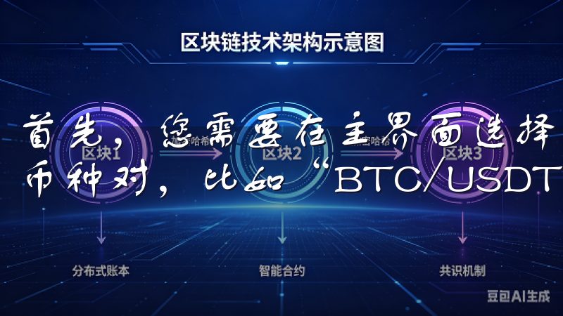 首先，您需要在主界面选择“交易”板块，接着选择想要交易的币种对，比如“BTC/USDT”。